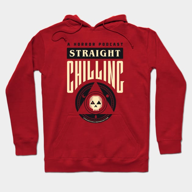 Straight Chilling Logo (Red) Hoodie by Straight Chilling Podcast